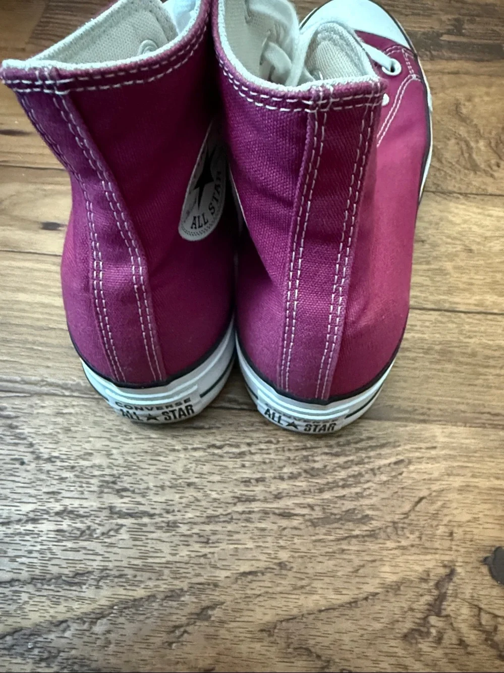 Converse Kids High-Top Sneakers in Magenta and White